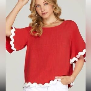 Boutique red top